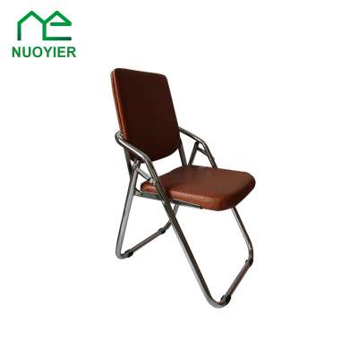 Factory Price Folding Brown Metal Chair